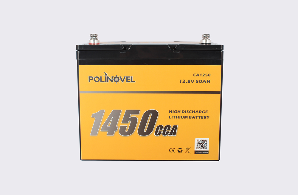 Batería de arranque de litio de alta descarga 12V 50Ah 1450CCA para barco